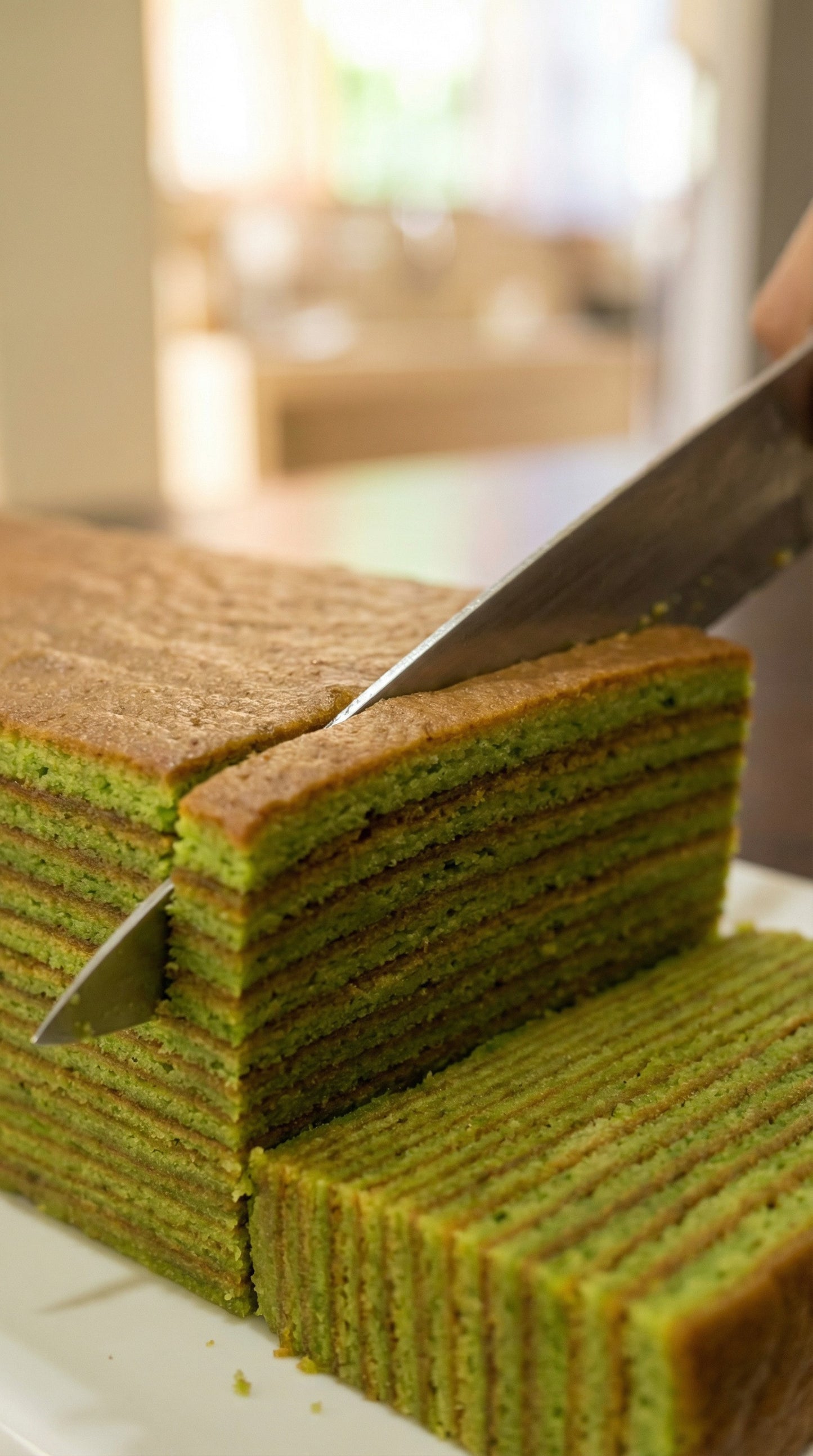 DH Bakery Layer Cake 3×200g – pandan flavour, Halal certified